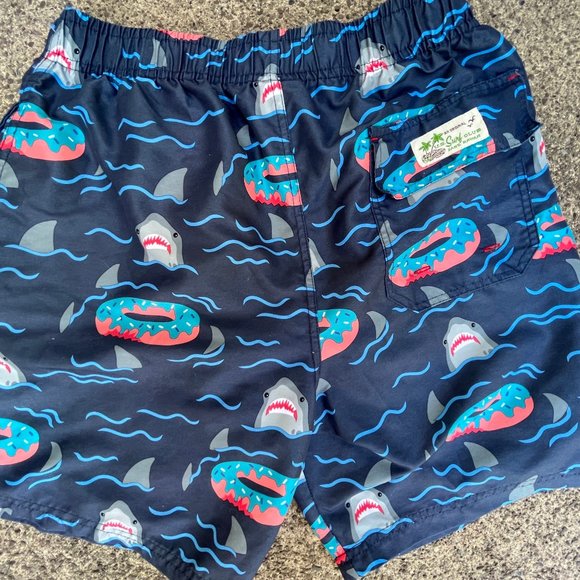 Men's U.S. Surf Club Shark Swim Trunks Shorts Sz Small Y2K Surfer Beach - Picture 3 of 3